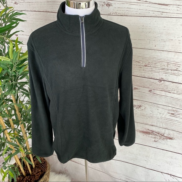 🌴VINTAGE 1946 BLACK 1/4 ZIP FLEECE NWT - Picture 3 of 7